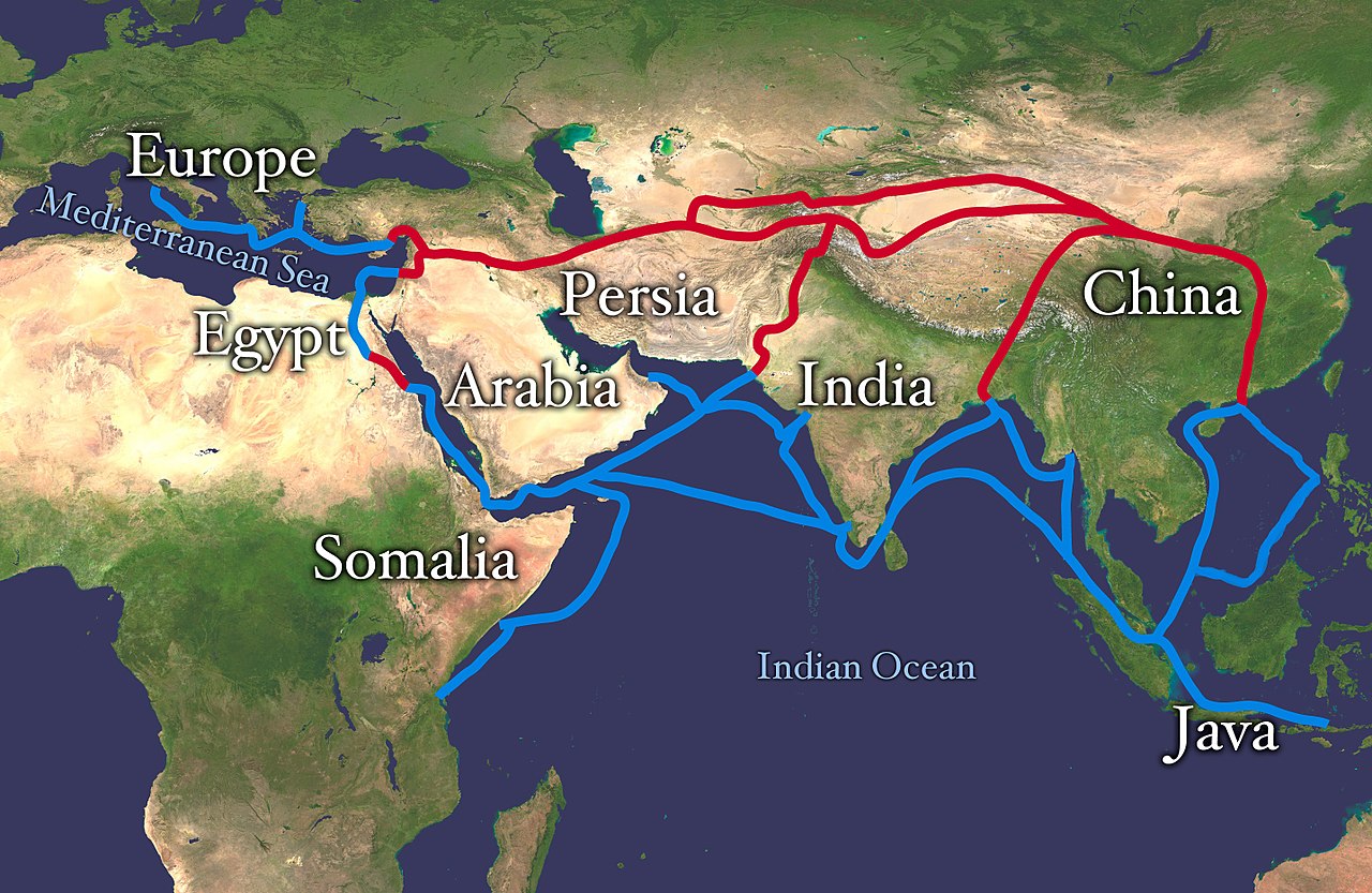 Maps Atlas Silk Road Trade Routes Map - Bank2home.com