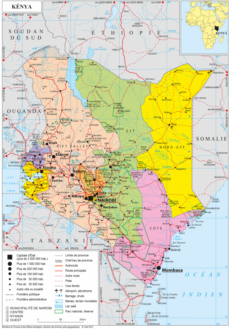 Kenya Map With Towns