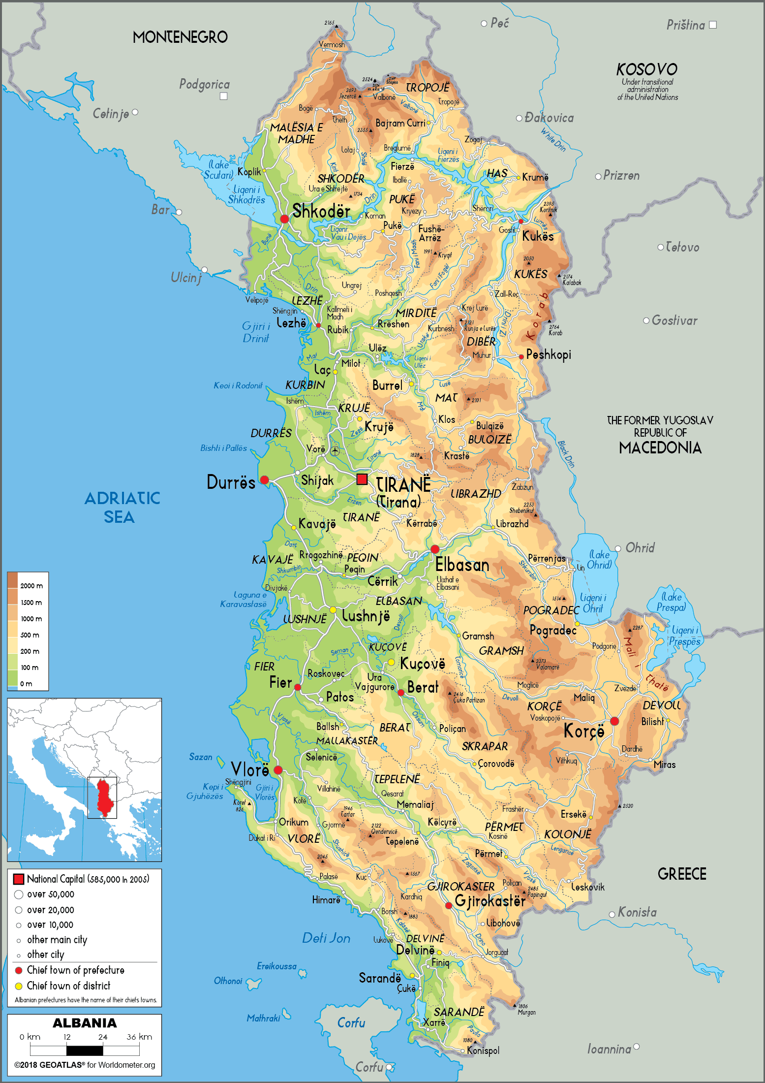 Albanian Map