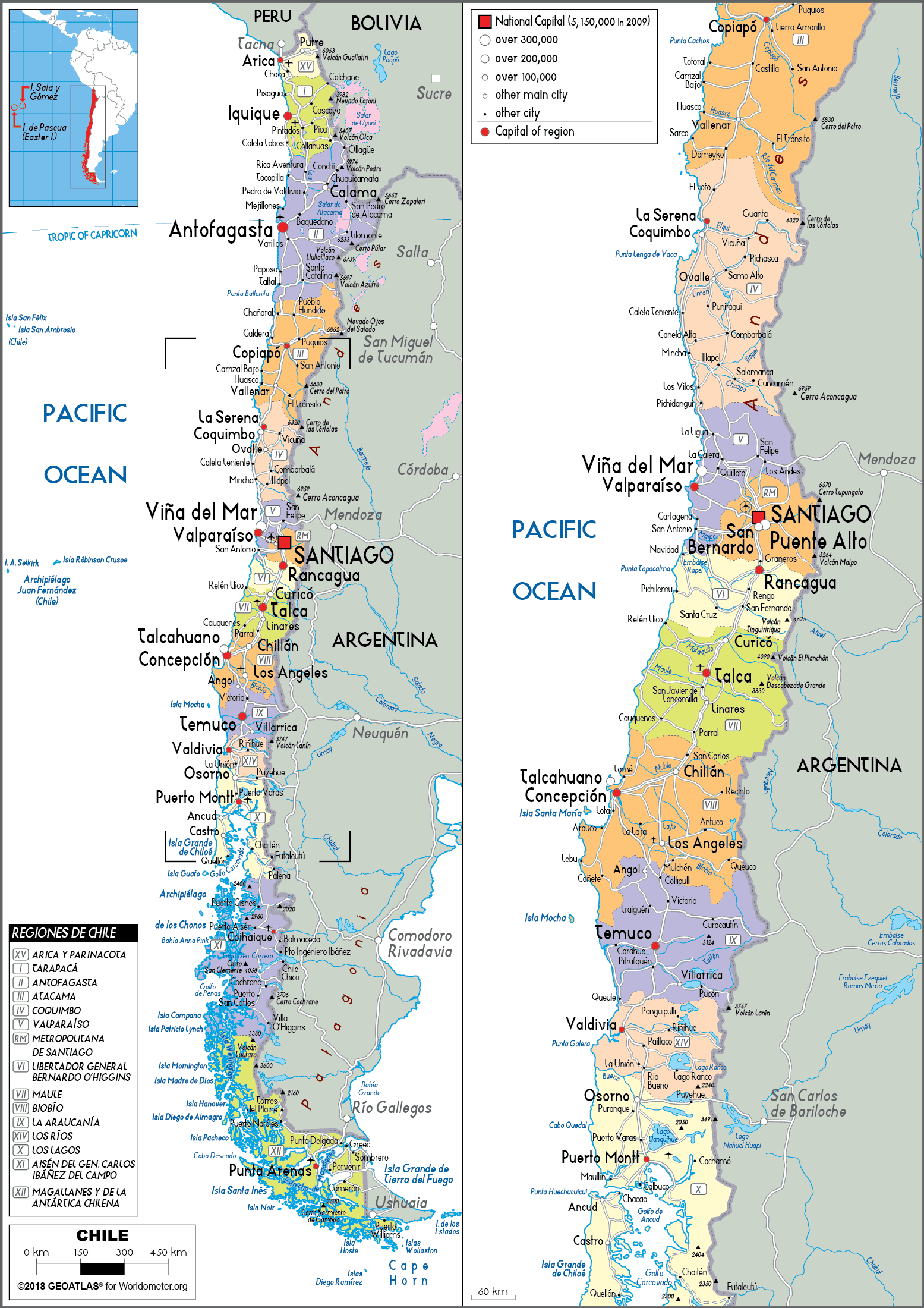 Large Detailed Administrative Divisions Map Of Chile - vrogue.co