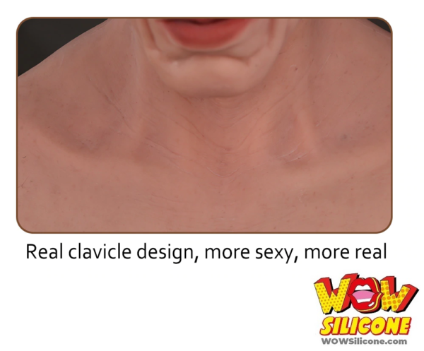 Realistic Prosthetic Old Male Silicone Mask - Clavicle