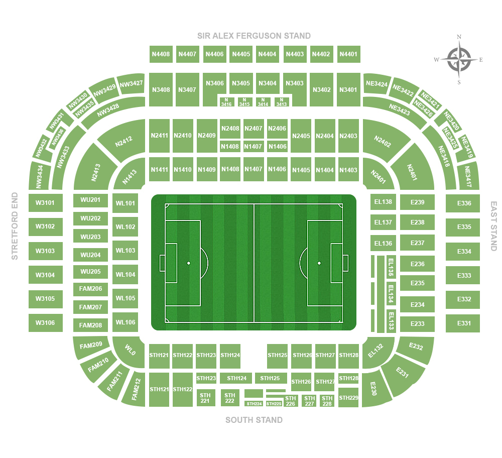 Old Trafford Seating Chart