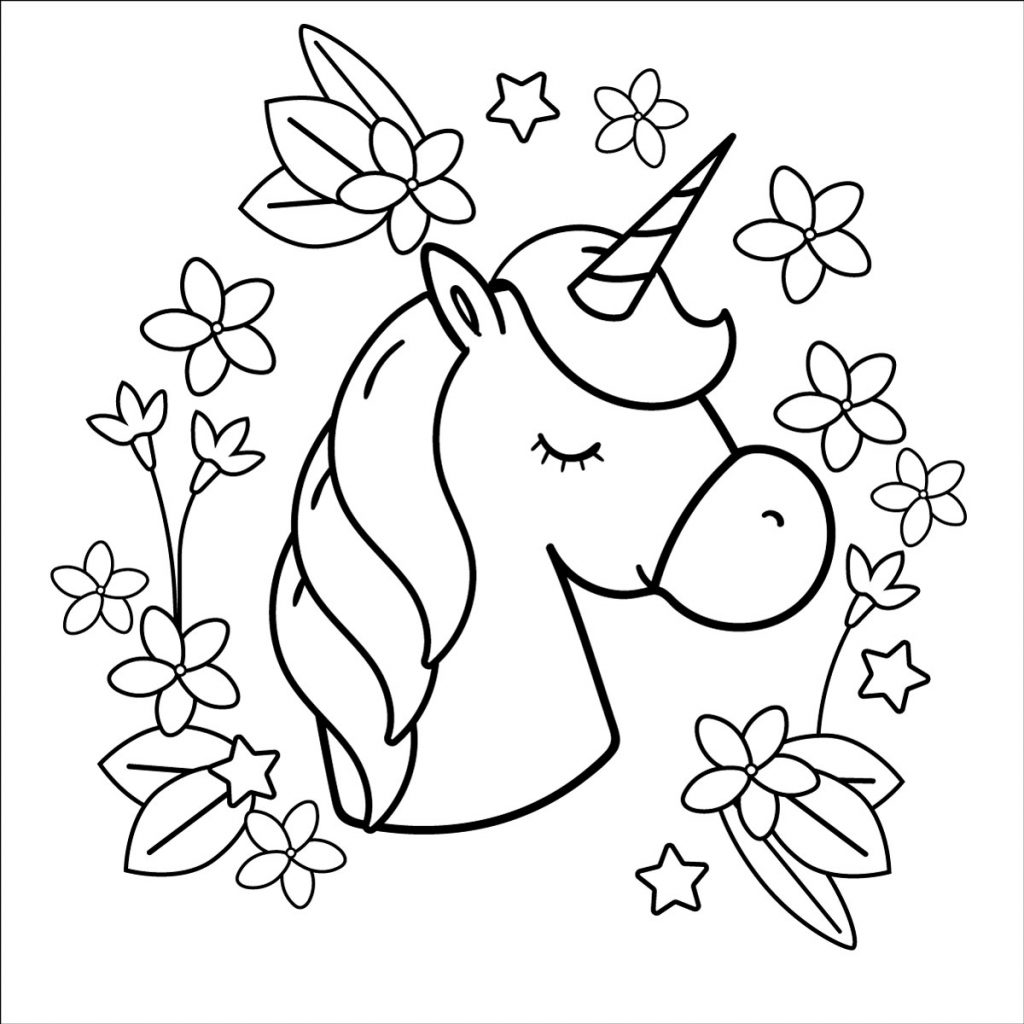 Freebies Zeichenschablonen Ausmalbilder Einhorn Und Einhorn Zum ...