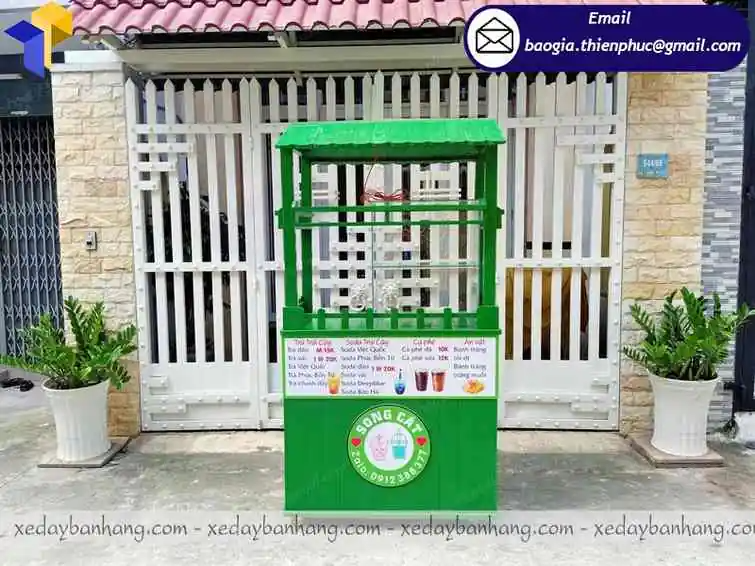 nhà cung cấp xe pallet bán trà sữa mùa covid