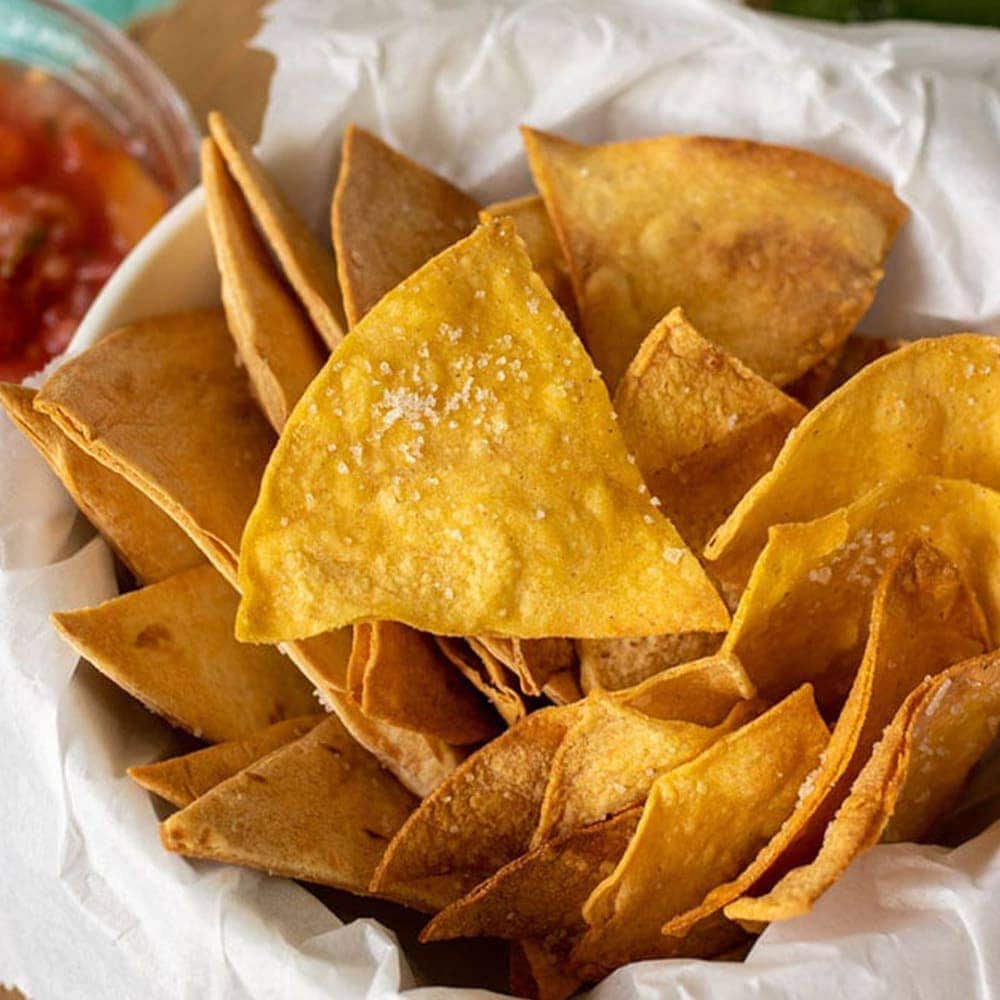 Tortilla Chips in Air Fryer Recipe, tortilla chips - plantecuador.com