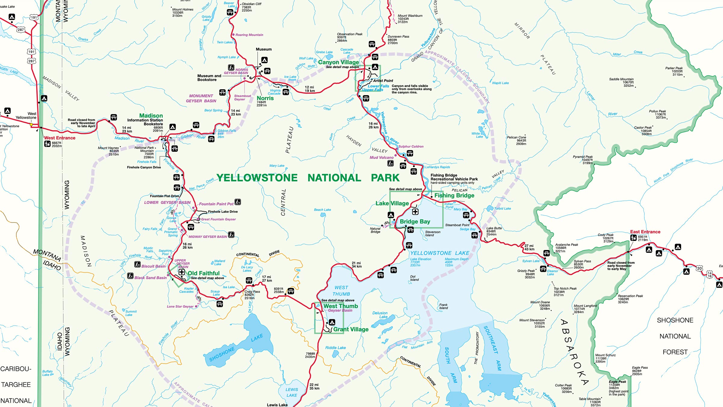 Yellowstone National Park Trail Map | peacecommission.kdsg.gov.ng