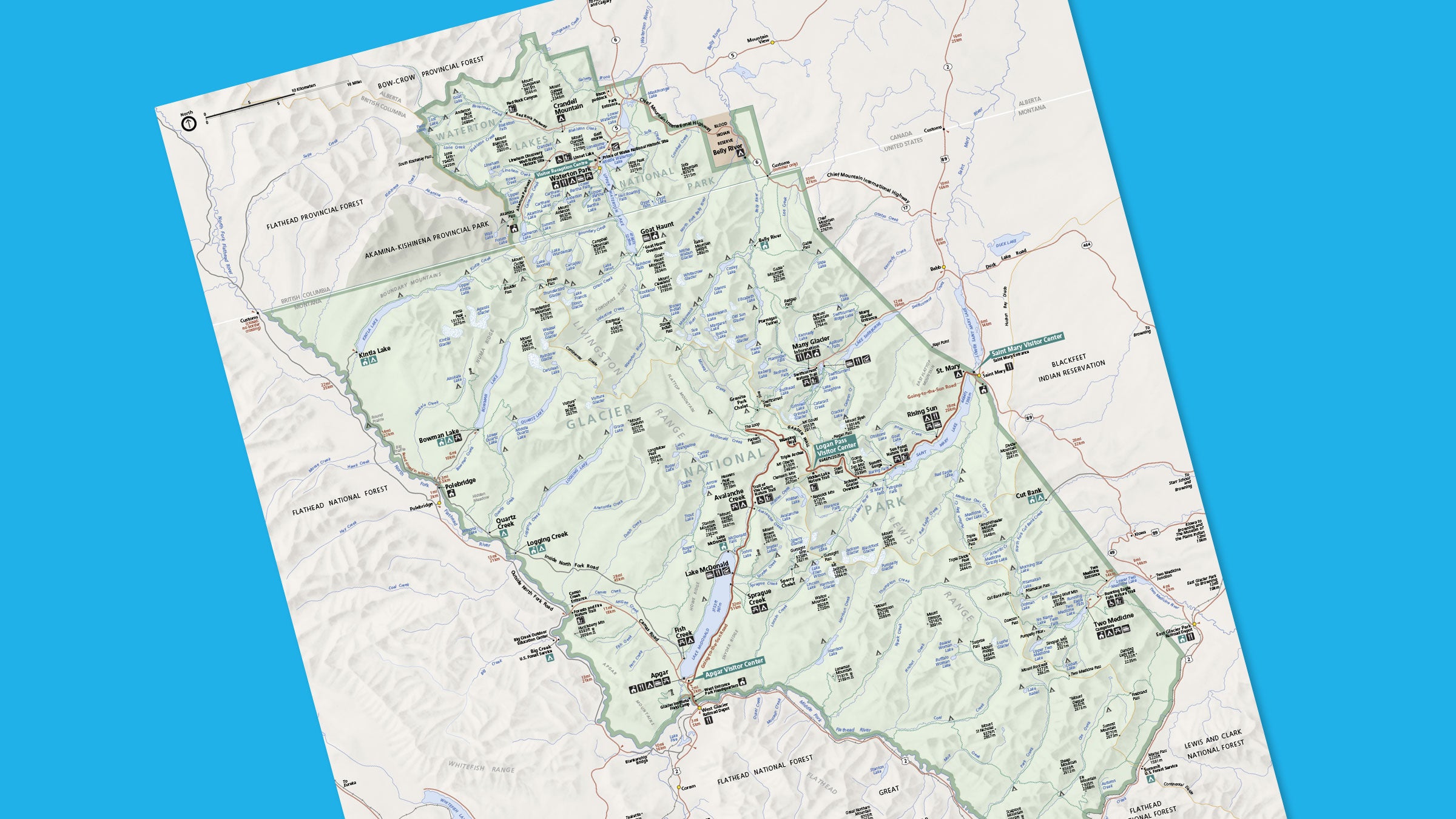 Mentalita Předpovědět Situace glacier national park map Mor Neurčitý Knír