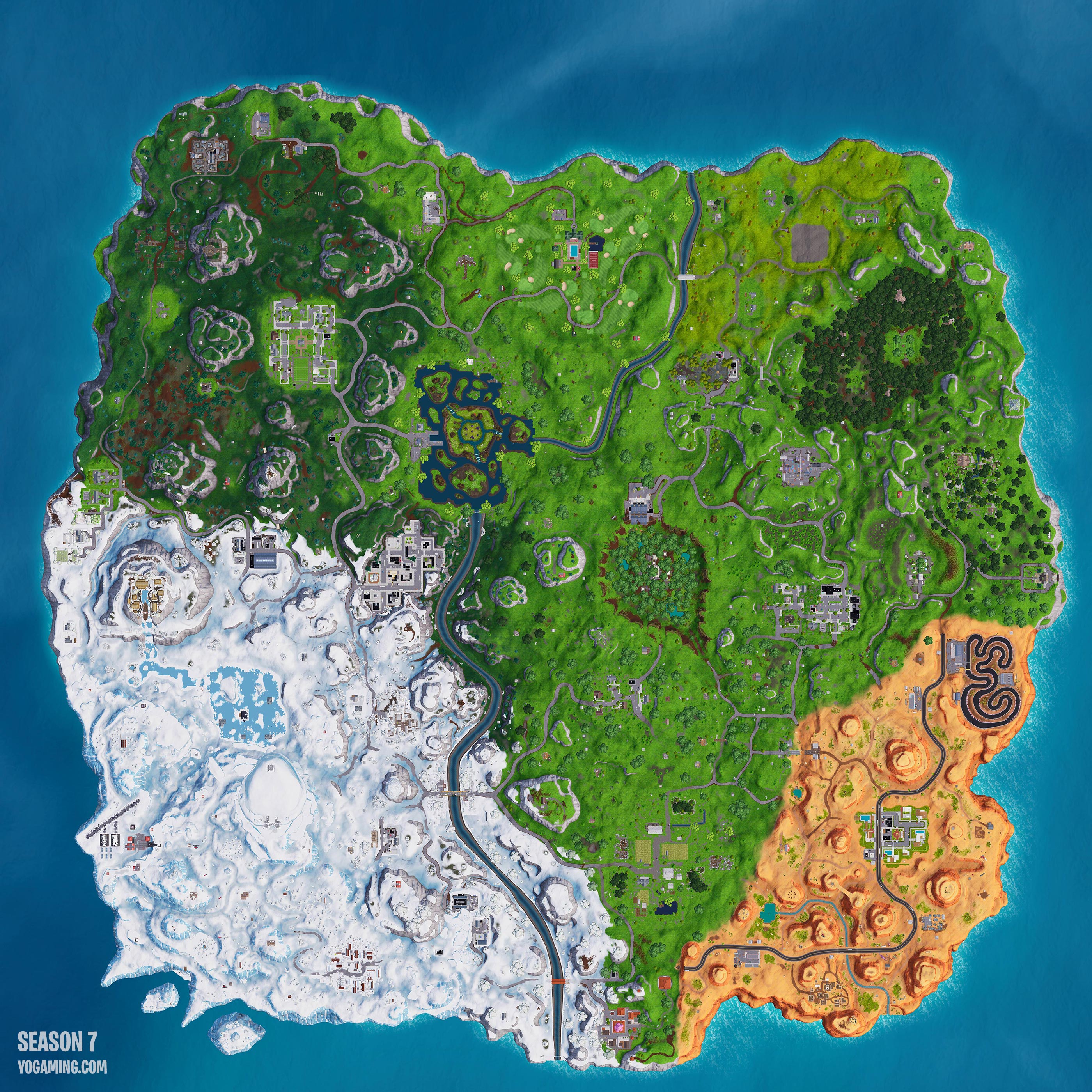 Fortnite Season 7 Map - High Resolution Download – YoGaming.com