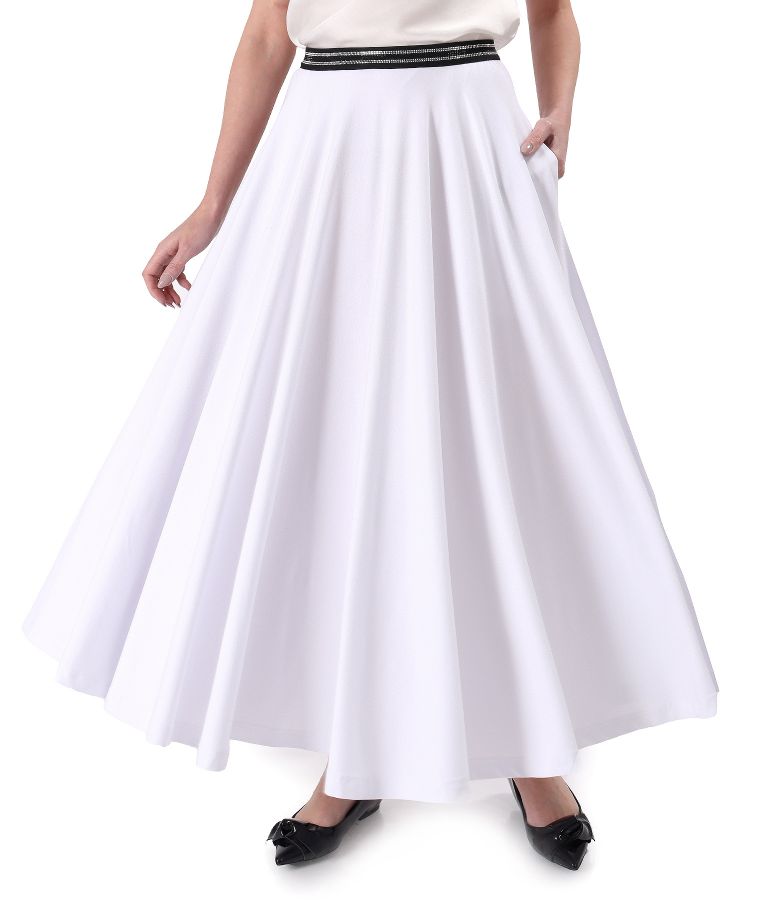 Long skirt made of elastic viscose jersey