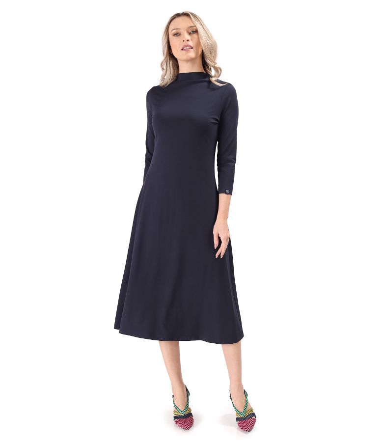 Midi dress in elastic viscose jersey