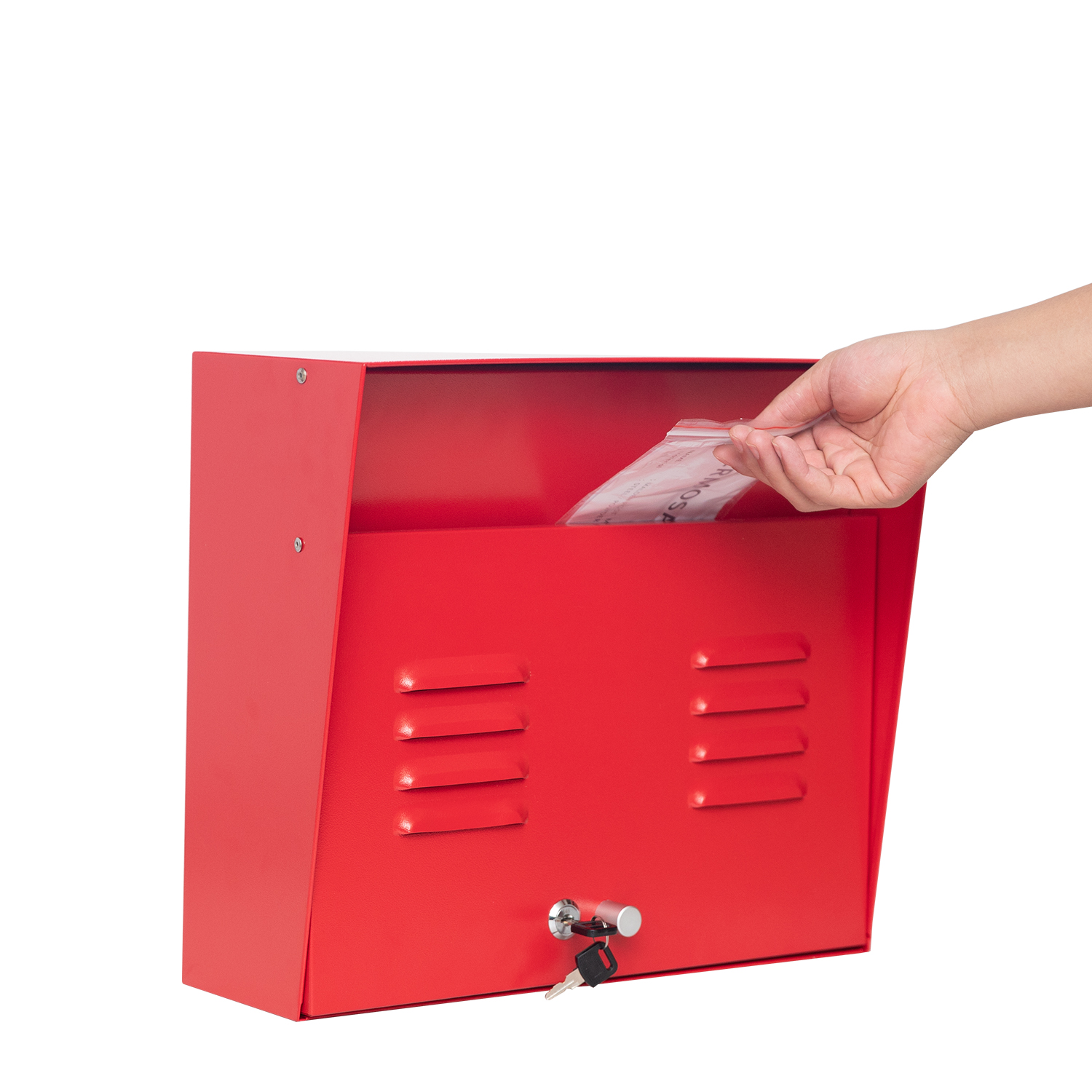 Galvanized Metal Key post box outdoor standing locking Mailboxes