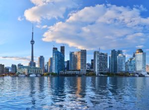 Skyline of the CN tower in Toronto.