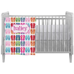 FlipFlop Crib Comforter / Quilt (Personalized)