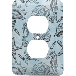 Sea-blue Seashells Electric Outlet Plate