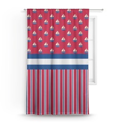 Sail Boats & Stripes Curtain