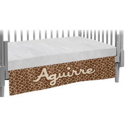 Giraffe Print Crib Skirt (Personalized)