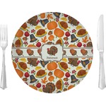 Traditional Thanksgiving 10" Glass Lunch / Dinner Plates - Single or Set (Personalized)