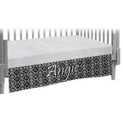 Monogrammed Damask Crib Skirt (Personalized)