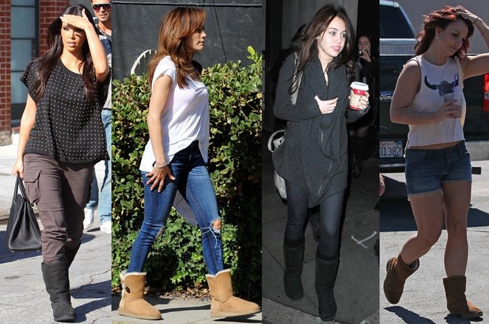 Kim Kardashian, Jennifer Lopez, Miley Cyrus, and Britney Spears have all been spotted rocking UGG boots, showcasing their versatile style and comfort