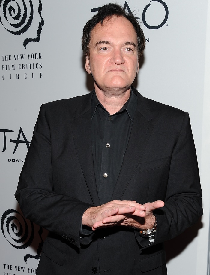 Quentin Tarantino attends the New York Film Critics Circle Awards, known for his distinctive directorial style and foot-focused scenes