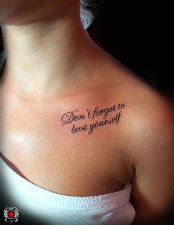 Love yourself by tattooist Zaya  Tattoogridnet