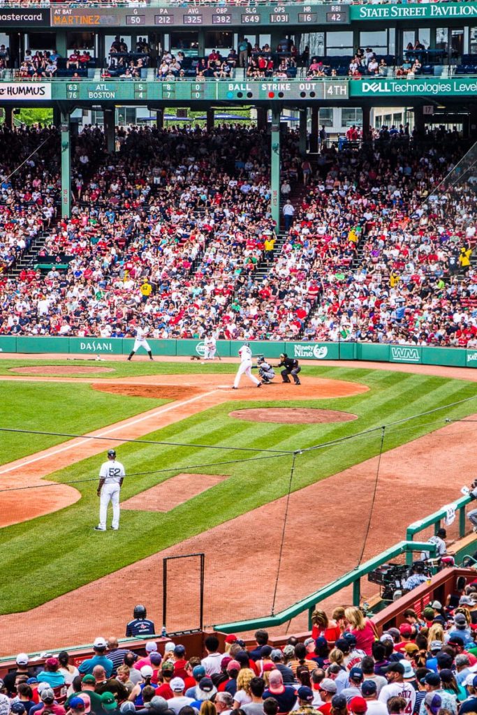 red sox batting at fenway park