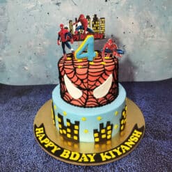 2 Tier Spiderman Cake Design