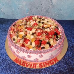 Mixed Fruit Birthday Cake