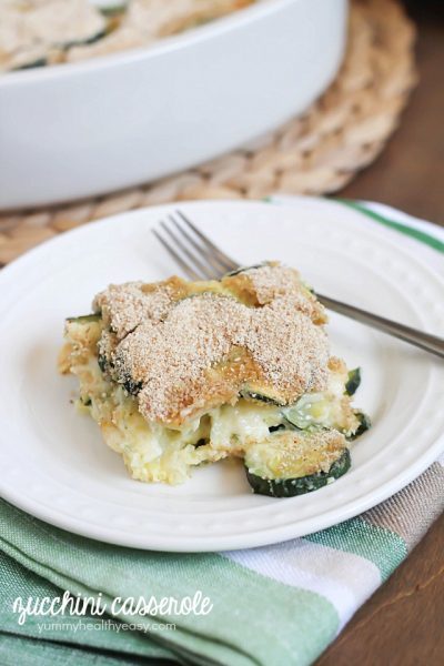 Zucchini Casserole - a healthy and deliciously side dish that's full chock full of zucchini!