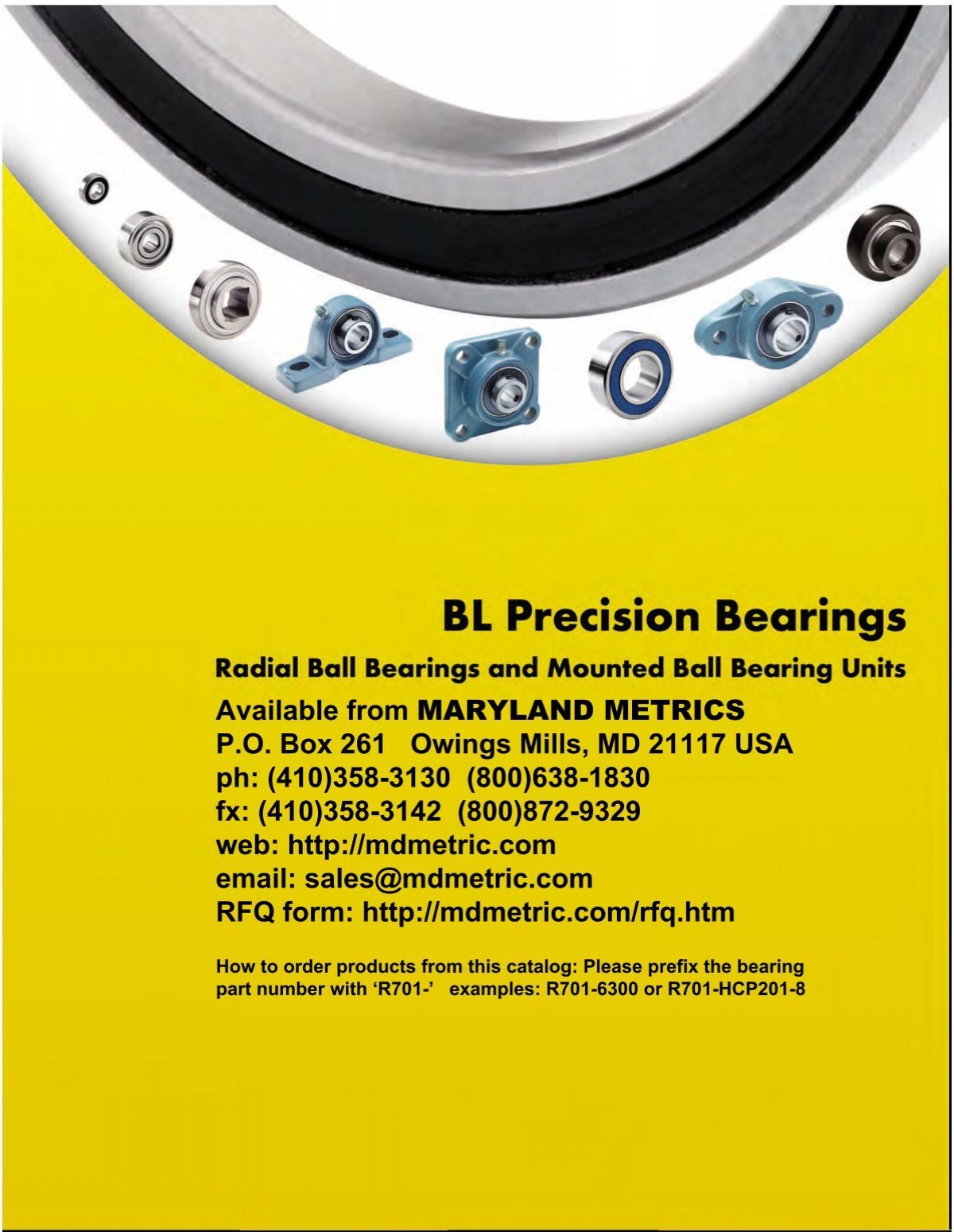 BL Precision Bearings: Radial Ball Bearings ... - Maryland Metrics