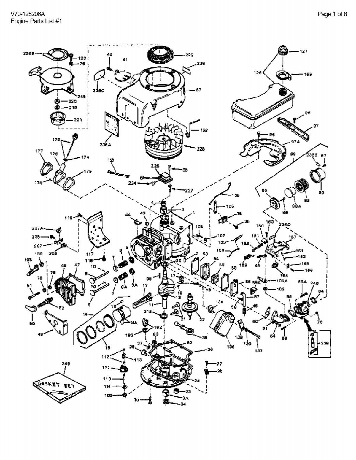 Diagram(s) and/or PartsList(s) - Barrett Small Engine