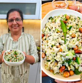 Cucumber Poha Recipe