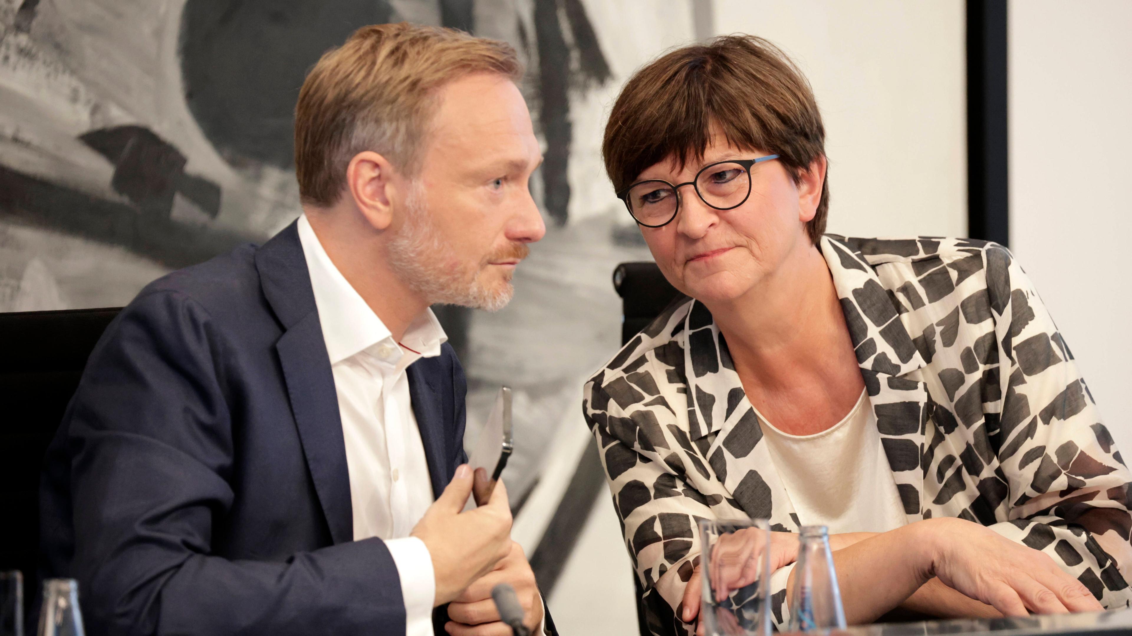 Archiv: Christian Lindner und Saskia Esken am 04.09.2022.