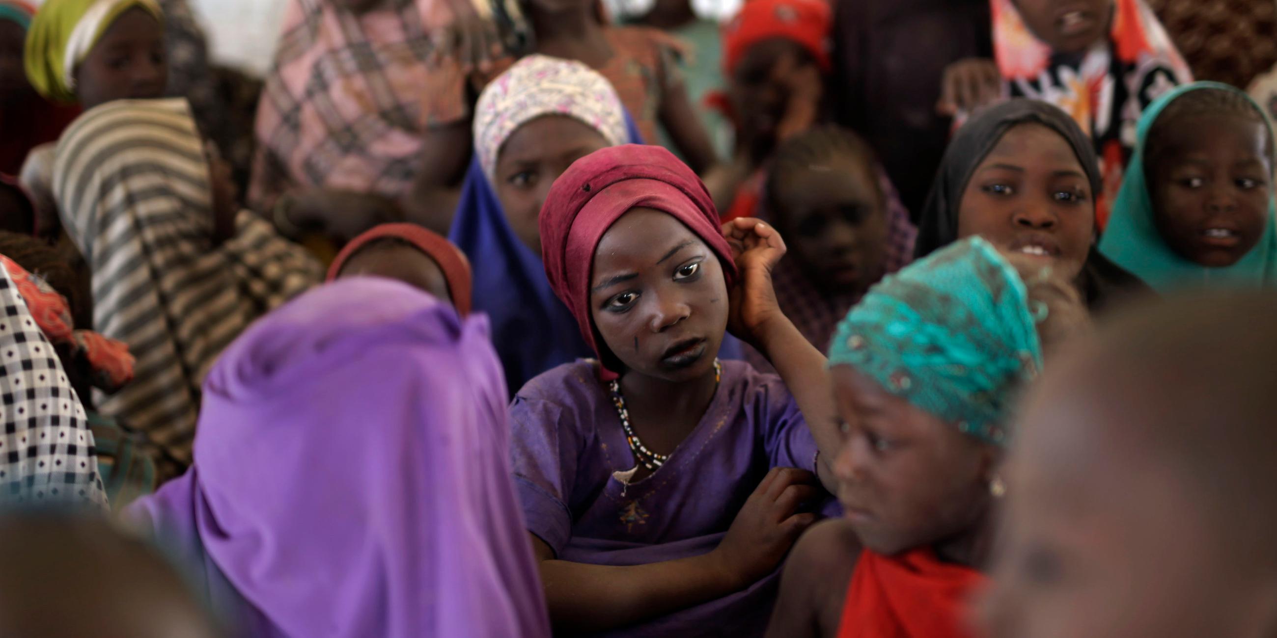 Nigerianische Mädchen in einem Flüchtlingscamp im Tschad