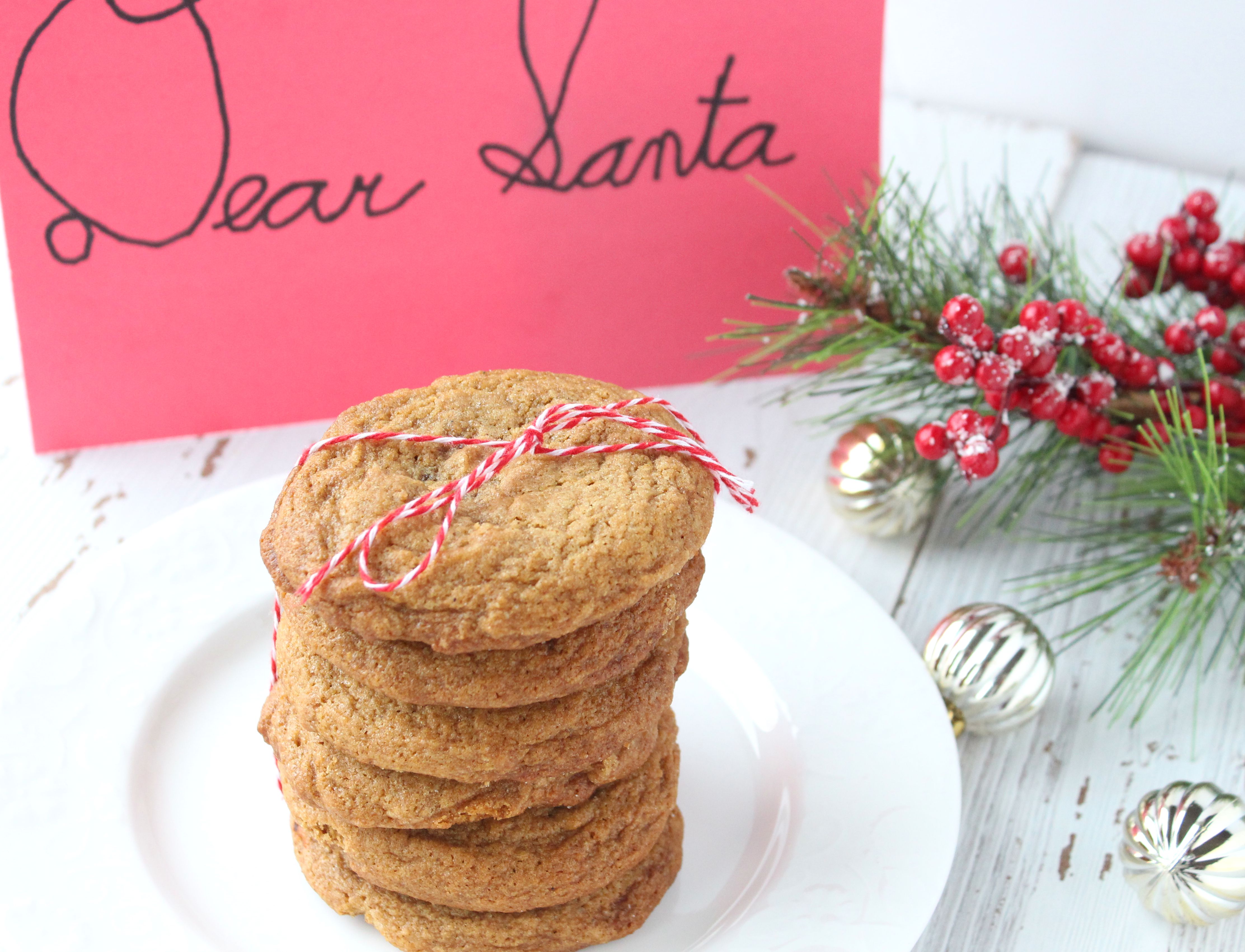 Ginger molasses cookies with orange zest