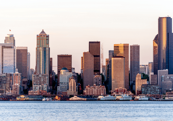 Seattle fire resistive buildings along the waterfront