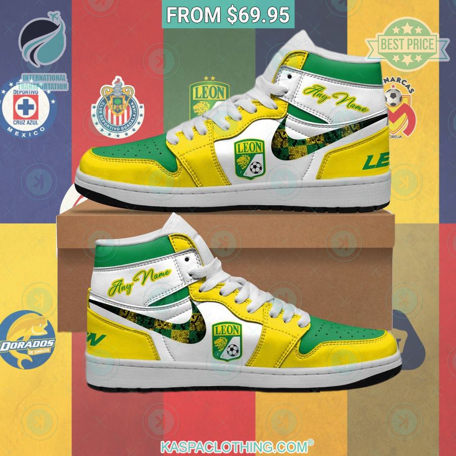 Liga Mx Club Leon Custom AJ 1 - Xtrendingprint