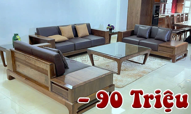 sofa gỗ óc chó khuyễn mãi