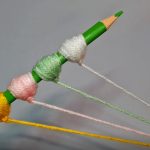 DIY Easy Yarn Pencil Button Flower Trick