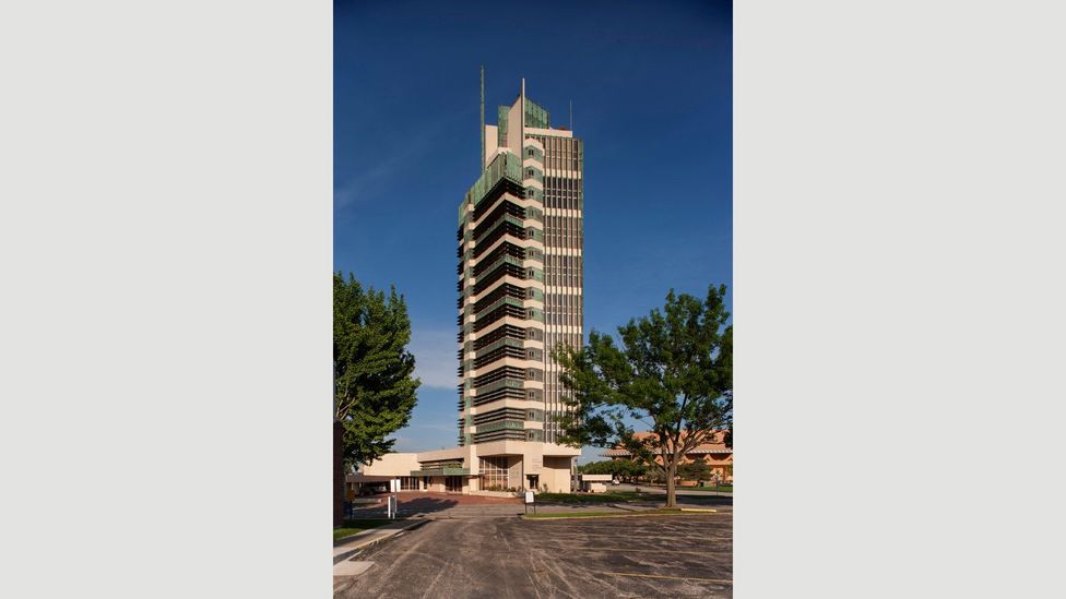 The Price Tower in Bartlesville, Oklahoma was, at 19 storeys, Wright’s only skyscraper – his next tallest was the 14-floor Johnson Wax Tower in Racine, Wisconsin (Credit: Alamy)