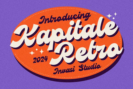 Kapitale - Groovy retro script - Bubble font