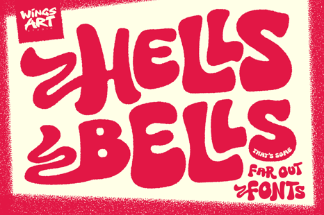 Hells Bells - A 1970s Bell Bottom Font - Bubble font