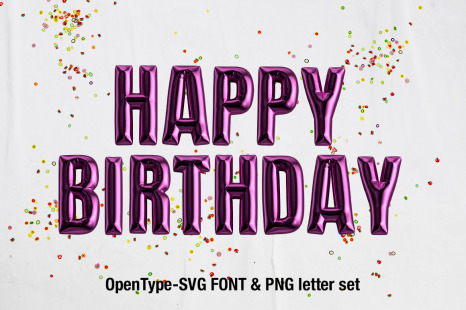 Happy Birthday Font - Bubble font