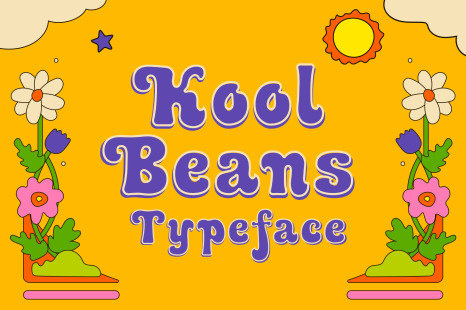 Kool Beans - Groovy Display Typeface - Bubble font