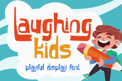 Laughing Kids - Playful Display Font - Bubble font