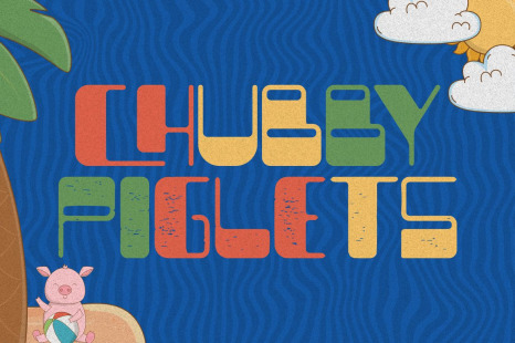 Chubby Piglets - Funky Display Font - Bubble font