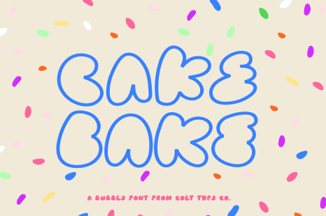 Cake Bake Font - Bubble font