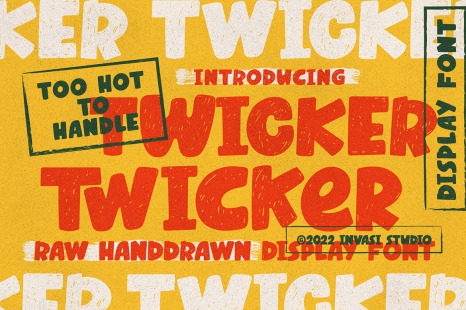 Twicker - Playful Sketch Font - Bubble font