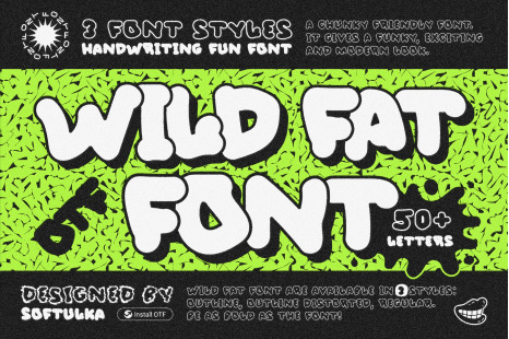 Wild Fat Font - Bubble font