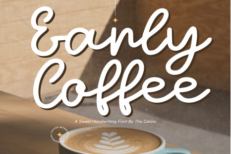 Early Coffee Font - Bubble font